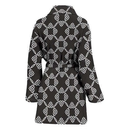 Celtic Pattern Print Design 06 Women Bathrobe