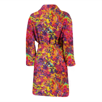 Splatter Print Design LKS303 Men Bathrobe