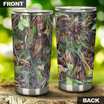 Camouflage Realistic Tree Print Tumbler