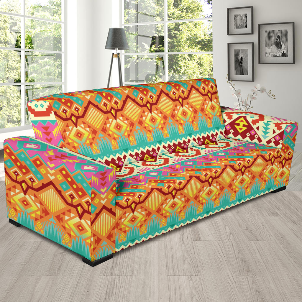 Aztec Pattern Print Design 03 Sofa Slipcover