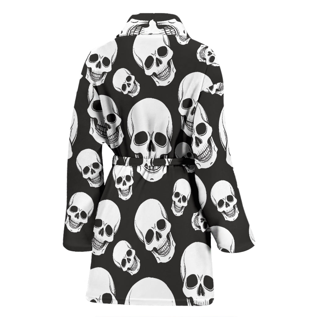 Skull Print Design LKS301 Women Bathrobe