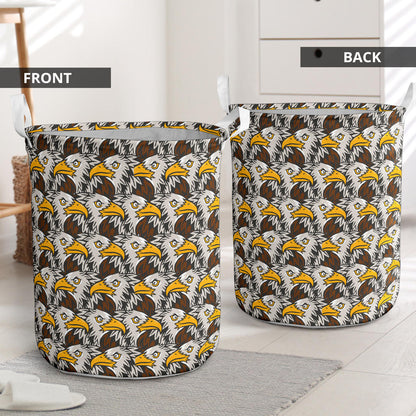 Eagles Head Pattern Laundry Basket