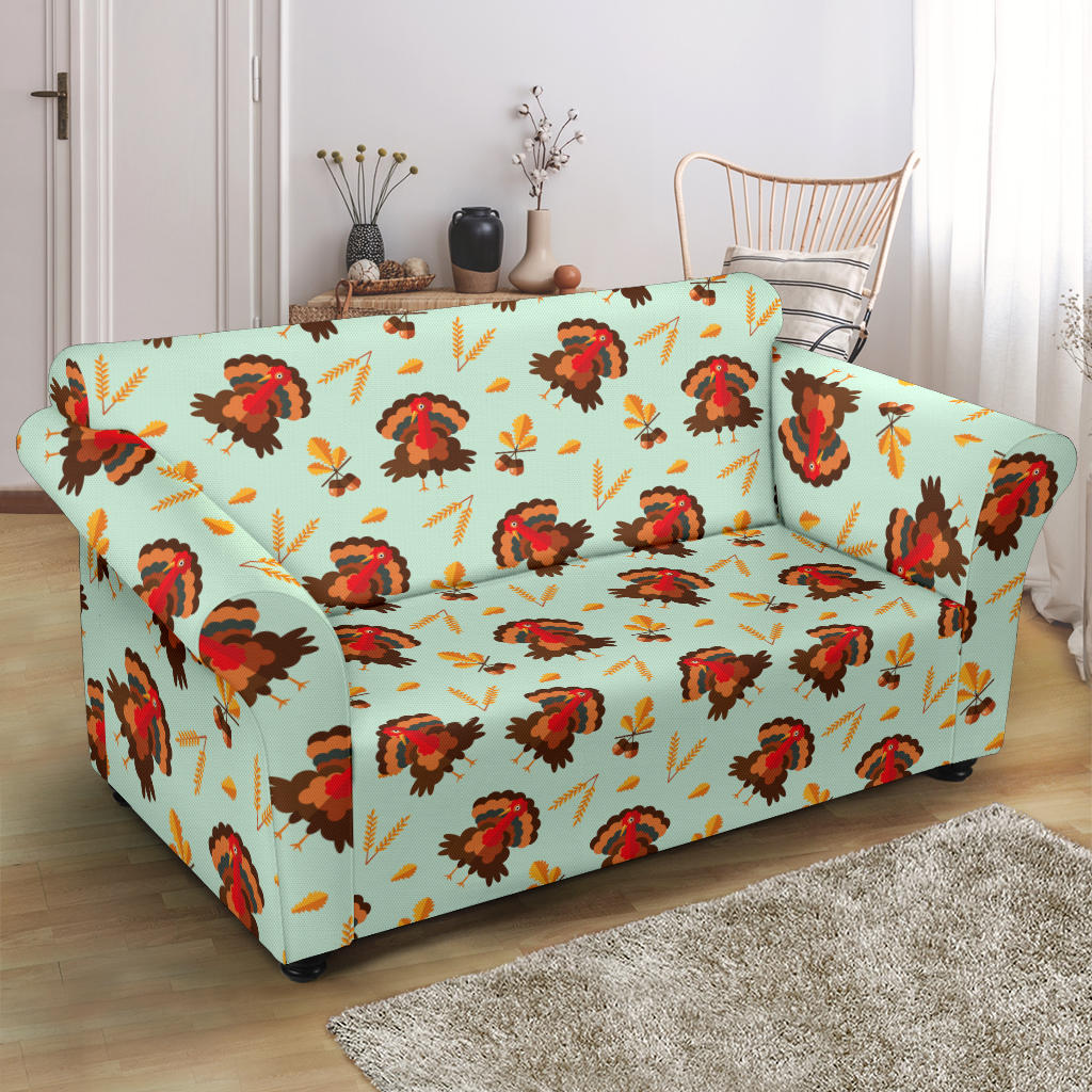 Thanksgiving Print Design LKS309 Loveseat Couch Slipcover