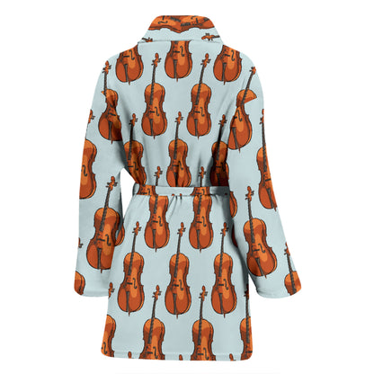 Violin Print Design LKS406 Women Bathrobe