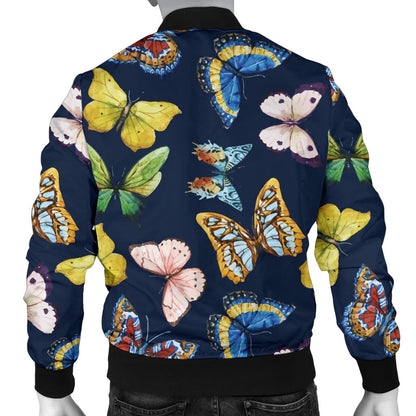 Butterfly Beautiful Print Pattern Men Bomber Jacket
