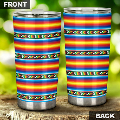 Mexican Blanket ZigZag Print Pattern Tumbler