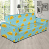 Cheese Pattern Print Design 02 Sofa Slipcover