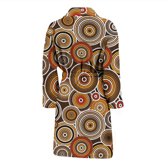 Aboriginal Print Design LKS402 Men Bathrobe