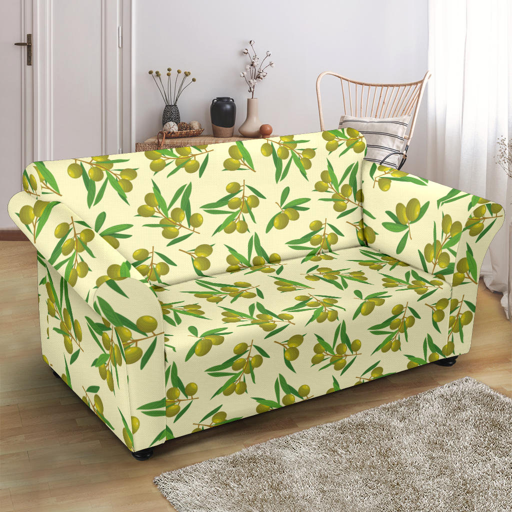 Olive Print Design LKS302 Loveseat Couch Slipcover