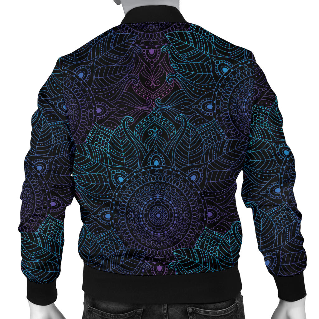 Boho Floral Mandala Men Bomber Jacket