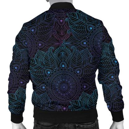 Boho Floral Mandala Men Bomber Jacket
