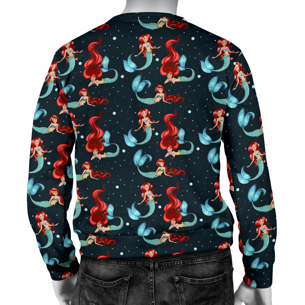 Mermaid Girl Themed Design Print Men Long Sleeve Sweatshirt
