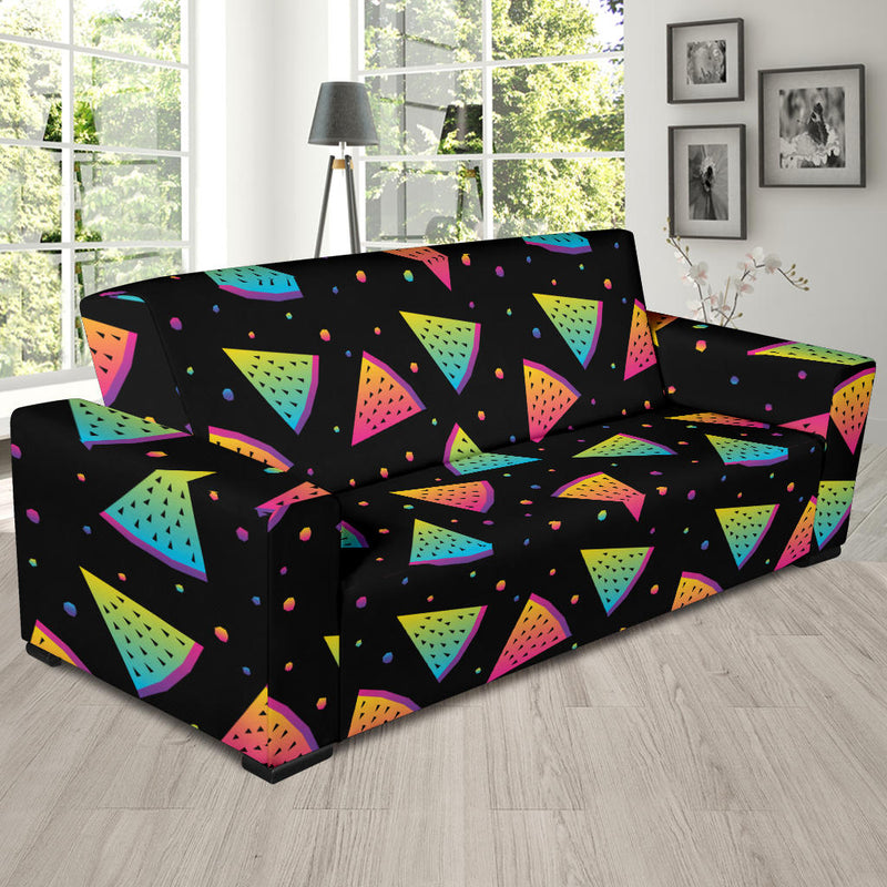 Rainbow Watermelon Pattern Print Design A04 Sofa Slipcover