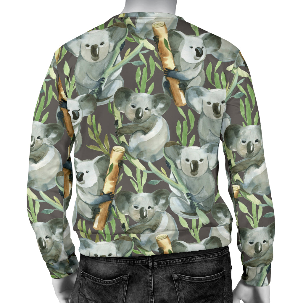 Koala Pattern Design Print Men Long Sleeve Sweatshirt