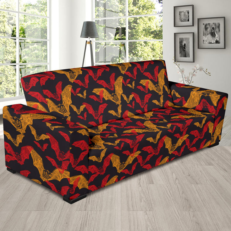 Bat Pattern Print Design 01 Sofa Slipcover