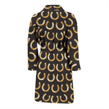 Horseshoe Print Design LKS304 Men Bathrobe