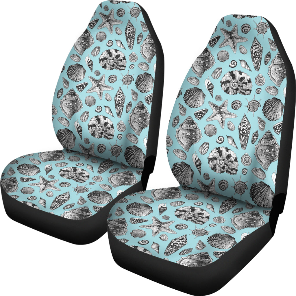 Seashell Beach Print Design LKS302 Car Seat Covers