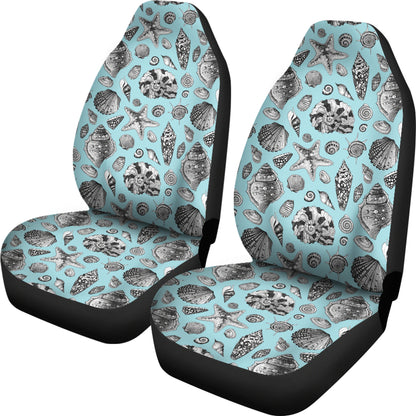 Seashell Beach Print Design LKS302 Car Seat Covers