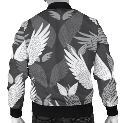 Angel Wings Pattern Design Themed Print Men Bomber Jacket