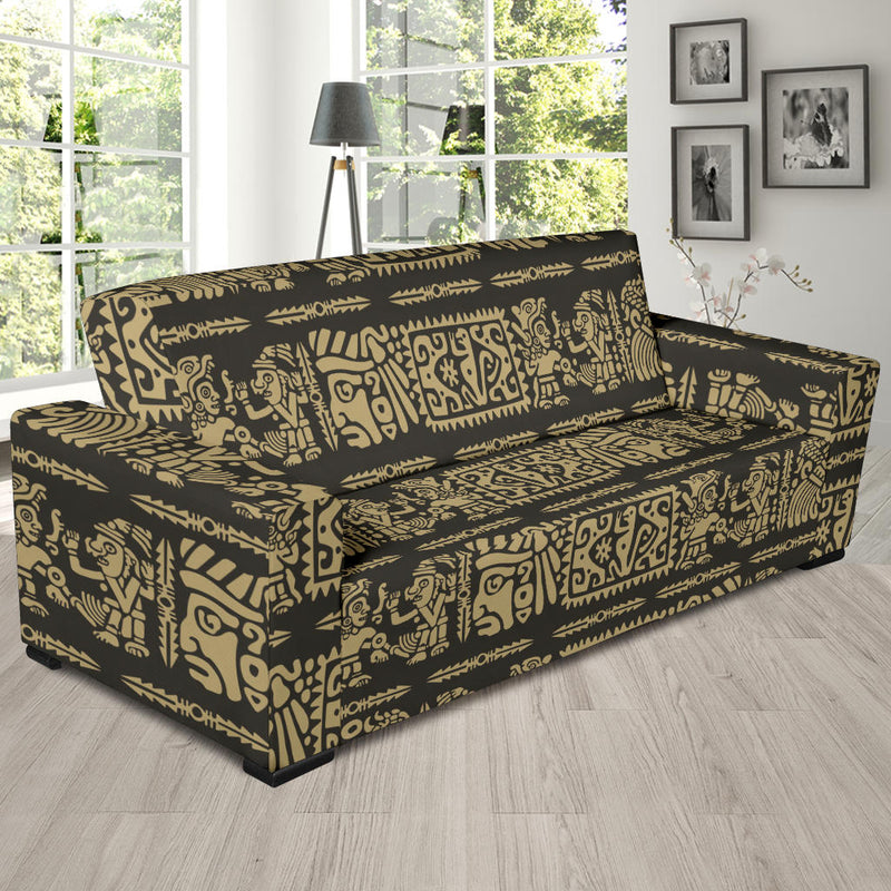 Mayan Pattern Print Design 02 Sofa Slipcover