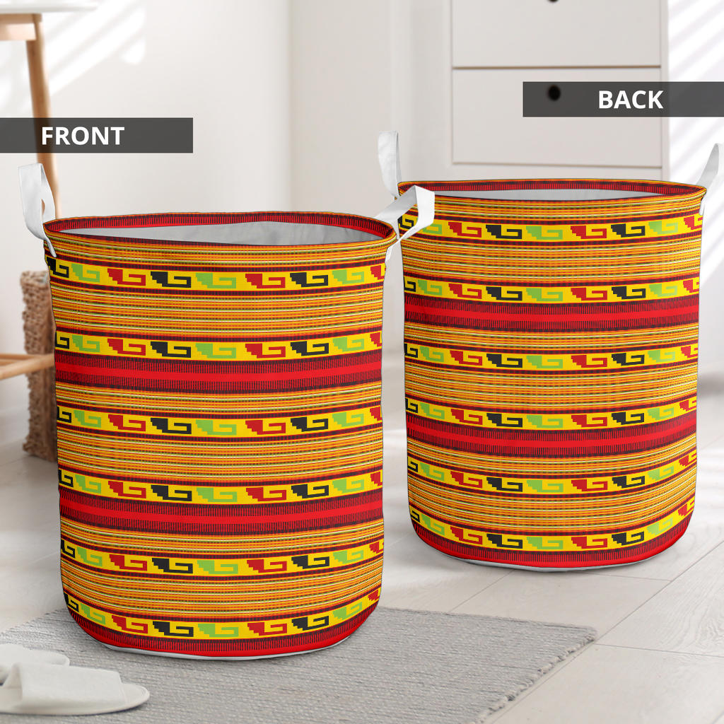 Mexican Blanket Ornament Print Pattern Laundry Basket