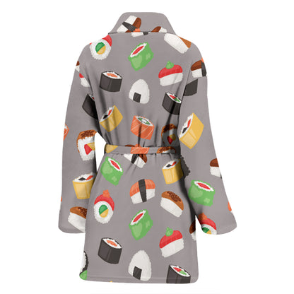 Sushi Print Design LKS307 Women Bathrobe