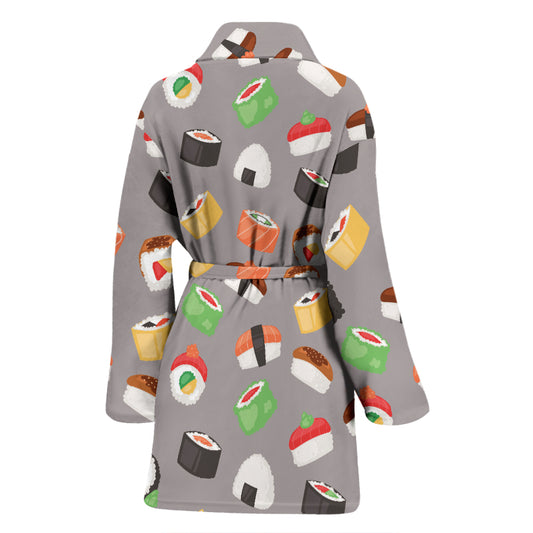 Sushi Print Design LKS307 Women Bathrobe