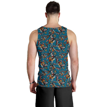 Sea Turtle Tribal Colorful Hand Drawn Men Tank Top
