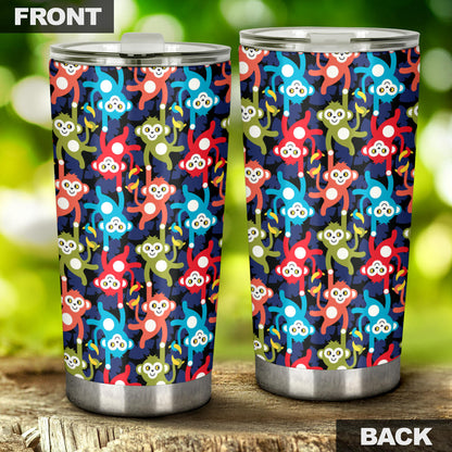 Monkey Colorful Design Themed Print Tumbler