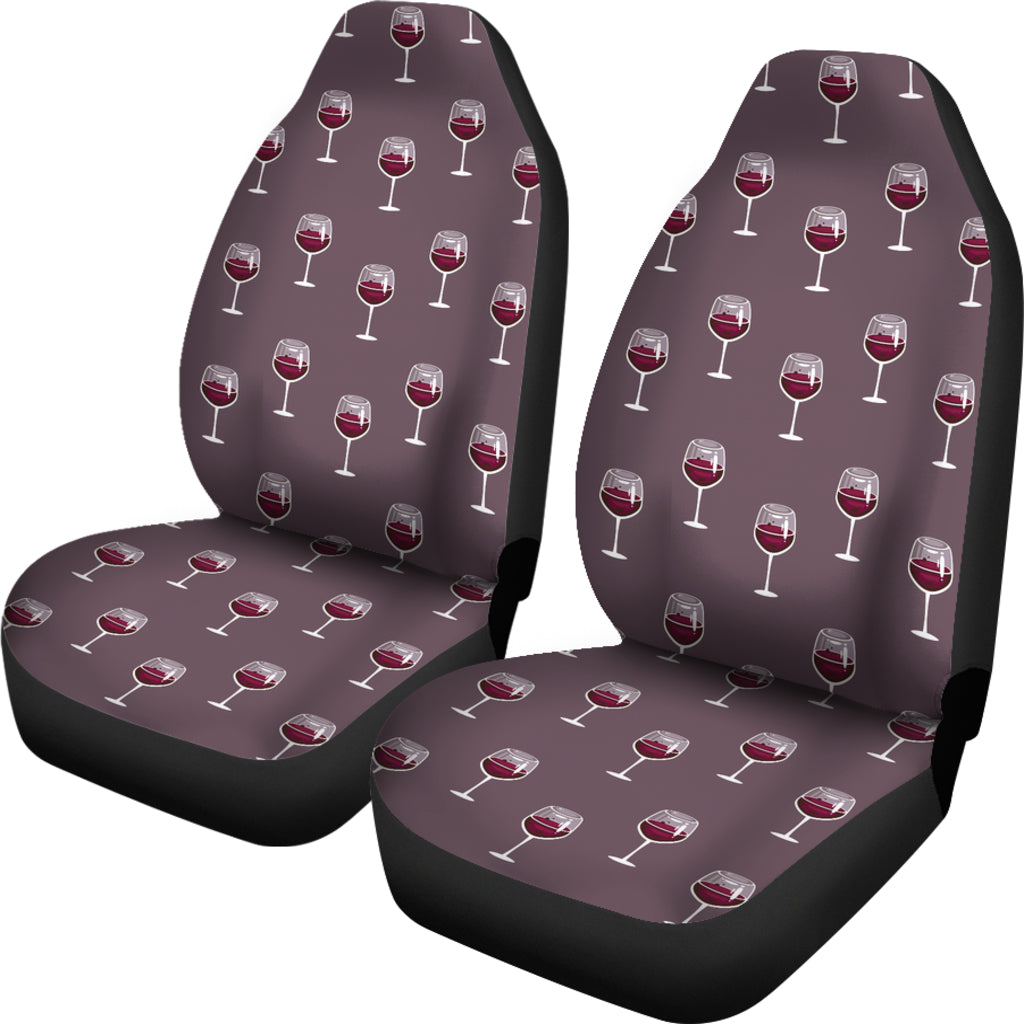 Wine Glass Pattern Print Design LKS305 Car Seat Covers