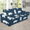 Polar Bear Pattern Print Design A02 Sofa Slipcover