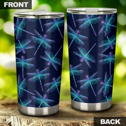 Dragonfly Hand Drawn Style Print Tumbler