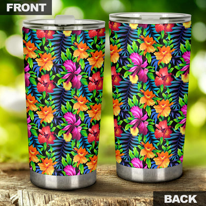 Tropical Folower Colorful Print Tumbler