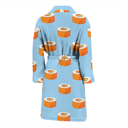 Salmon Sushi Print Design LKS307 Men Bathrobe