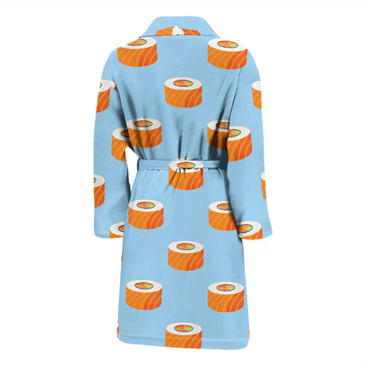 Salmon Sushi Print Design LKS307 Men Bathrobe