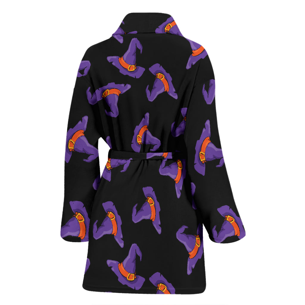 Witch Hat Print Design LKS304 Women Bathrobe