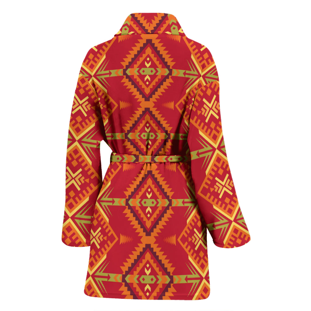 Southwest Pattern Print Design LKS305 Women Bathrobe