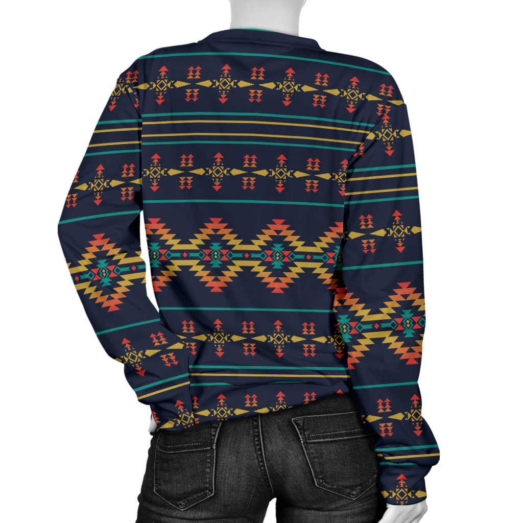 Southwest American Design Themed Print Women Long Sleeve Sweatshirt