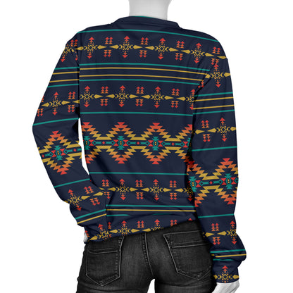 Southwest American Design Themed Print Women Long Sleeve Sweatshirt
