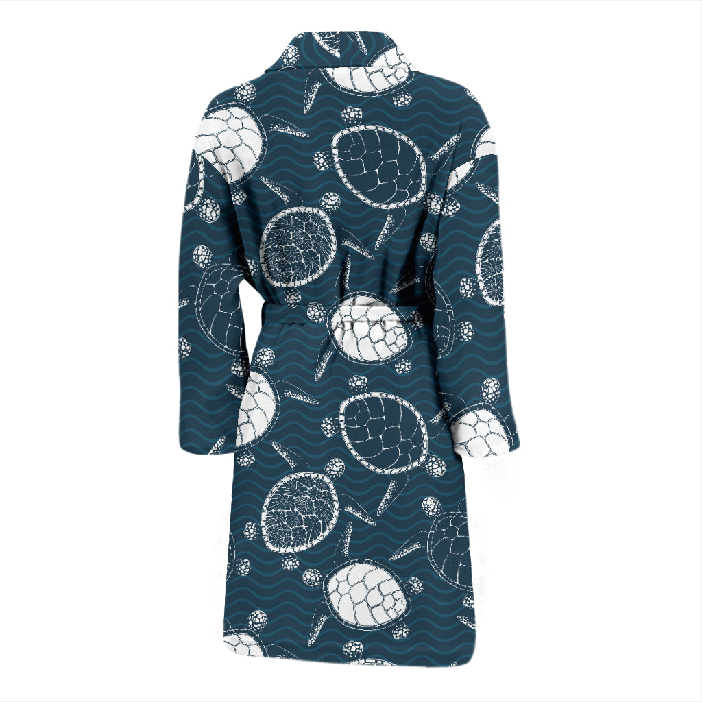 Sea Turtle Print Design LKS3015 Men Bathrobe