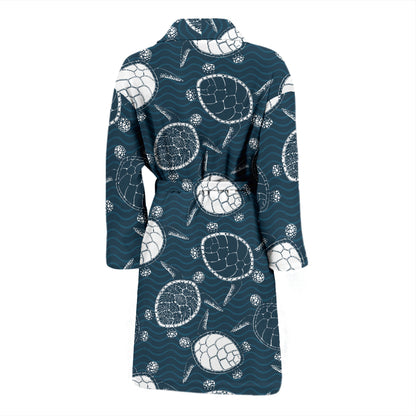 Sea Turtle Print Design LKS3015 Men Bathrobe
