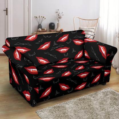 Vampire Lips Print Design LKS301 Loveseat Couch Slipcover