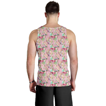 Unicorn Princess with Rose Men Tank Top