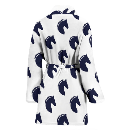 Horse Head Print Design LKS303 Women Bathrobe