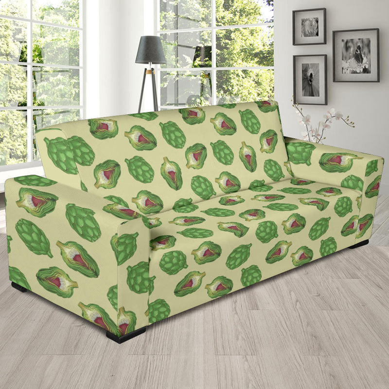 Artichoke Pattern Print Design 03 Sofa Slipcover