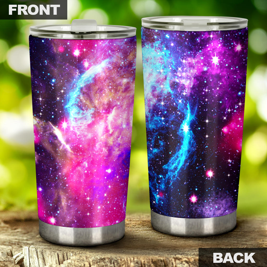 Galaxy Night Purple Space Print  Tumbler