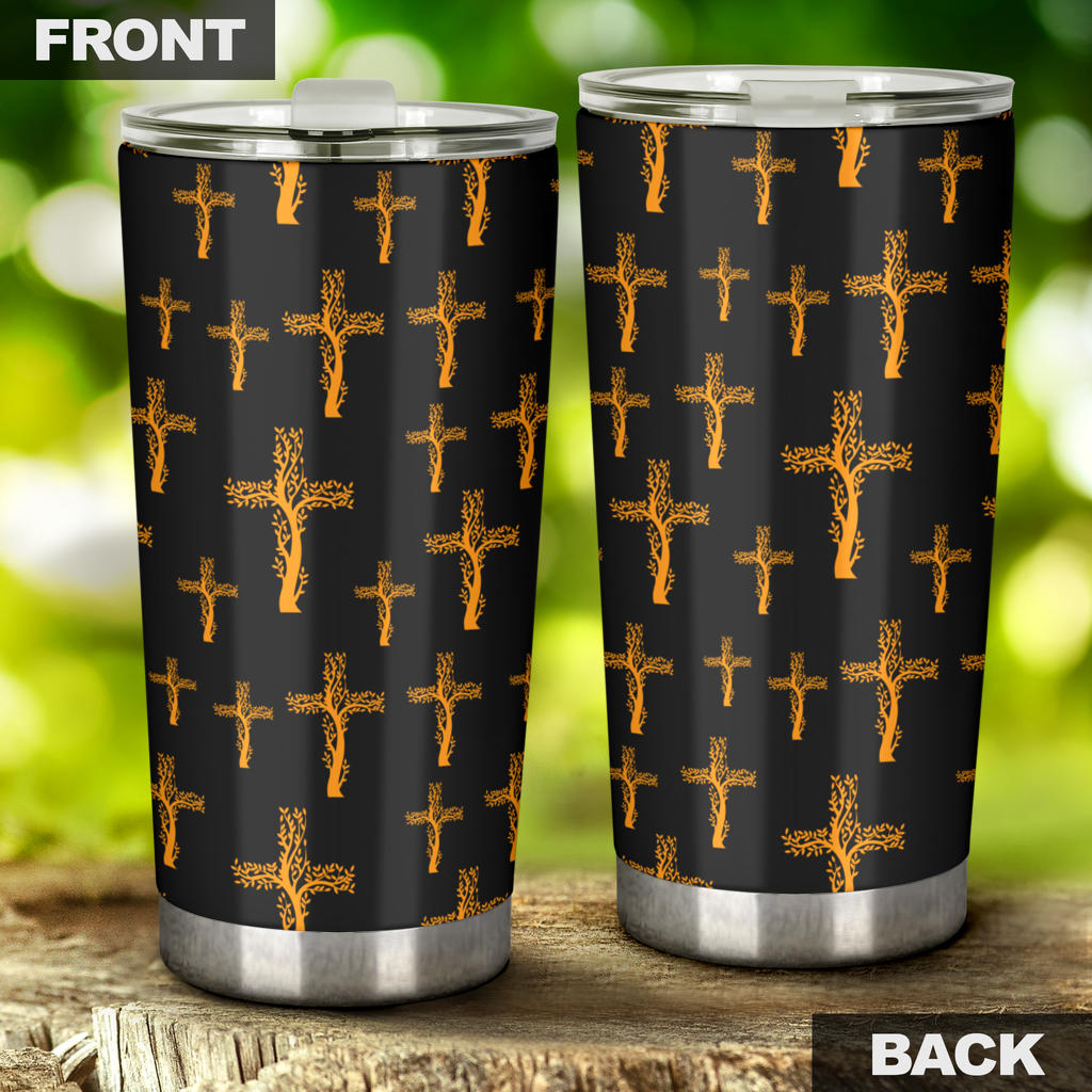 Christian Tree of Life Cross Design Tumbler