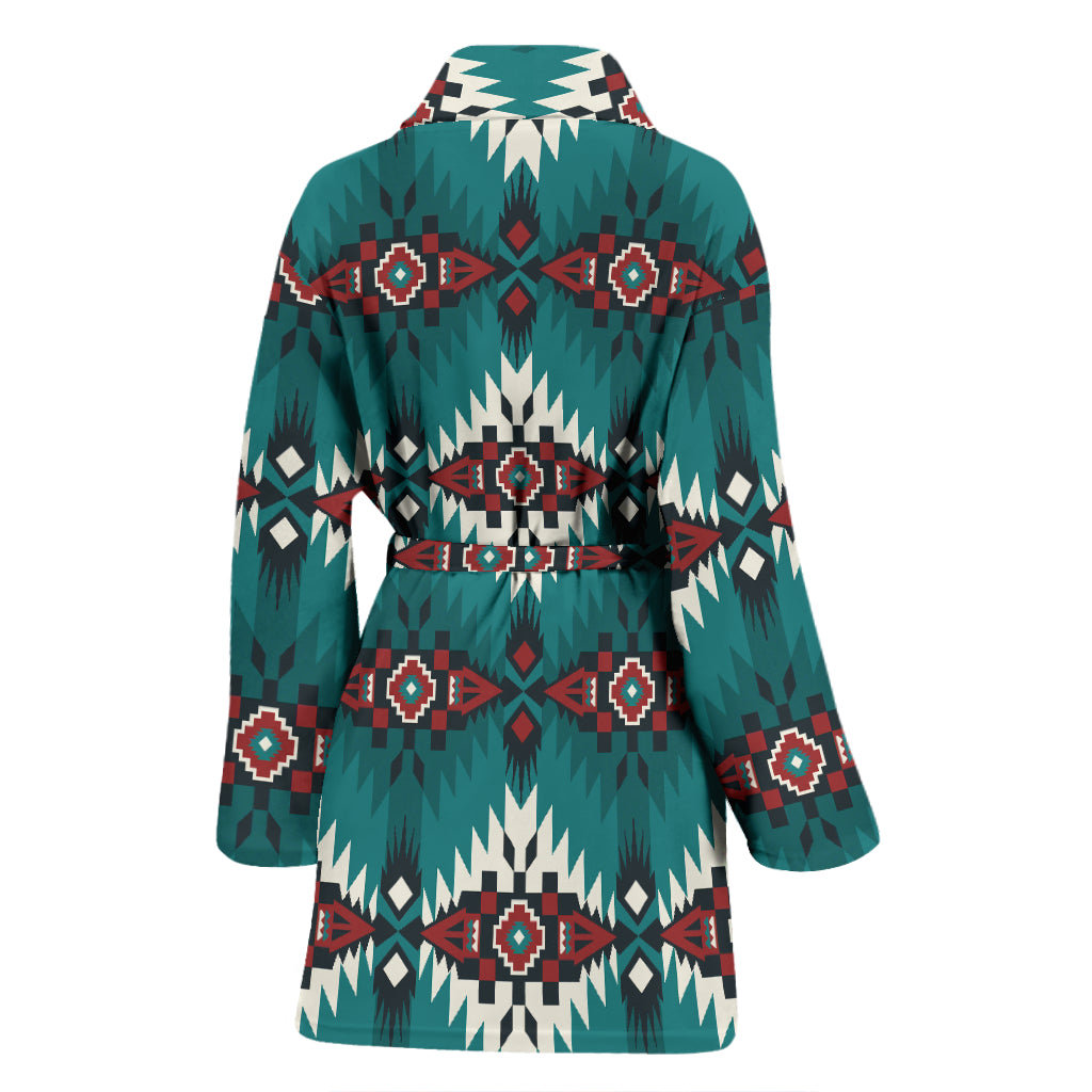 Southwest Pattern Print Design LKS308 Women Bathrobe