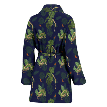 Boa Pattern Print Design 02 Women Bathrobe