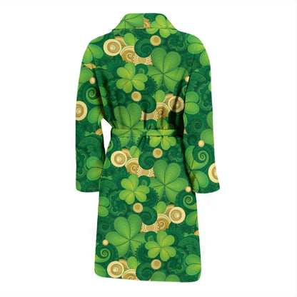 Shamrock Print Design LKS301 Men Bathrobe